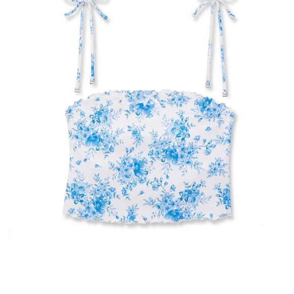 Wild Fable Blue Floral Bikini Top - Picture 3 of 6